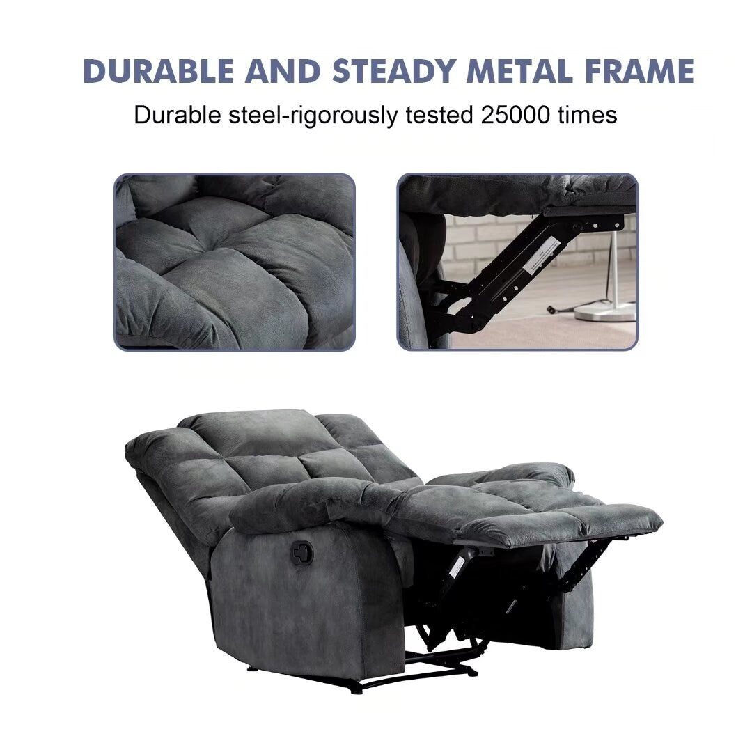 Fauteuil inclinable ergonomique manuel rembourré