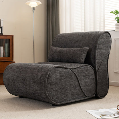 Fauteuil inclinable en velours moelleux, confortable et rembourré, idéal pour le salon, la chambre ou le bureau.