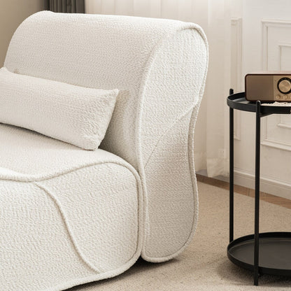 Fauteuil inclinable en velours moelleux, confortable et rembourré, idéal pour le salon, la chambre ou le bureau.