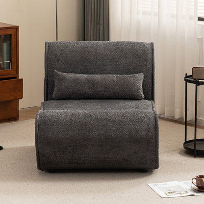 Fauteuil inclinable en velours moelleux, confortable et rembourré, idéal pour le salon, la chambre ou le bureau.