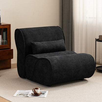 Fauteuil inclinable en velours moelleux, confortable et rembourré, idéal pour le salon, la chambre ou le bureau.
