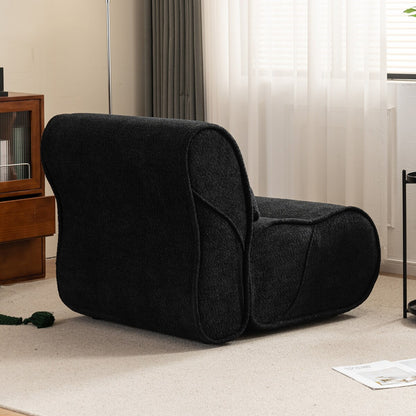 Fauteuil inclinable en velours moelleux, confortable et rembourré, idéal pour le salon, la chambre ou le bureau.