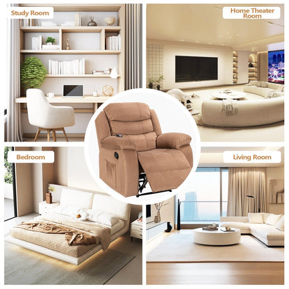 Fauteuil inclinable souple avec fonction massage et chauffage