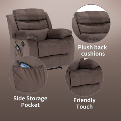 Fauteuil inclinable souple avec fonction massage et chauffage