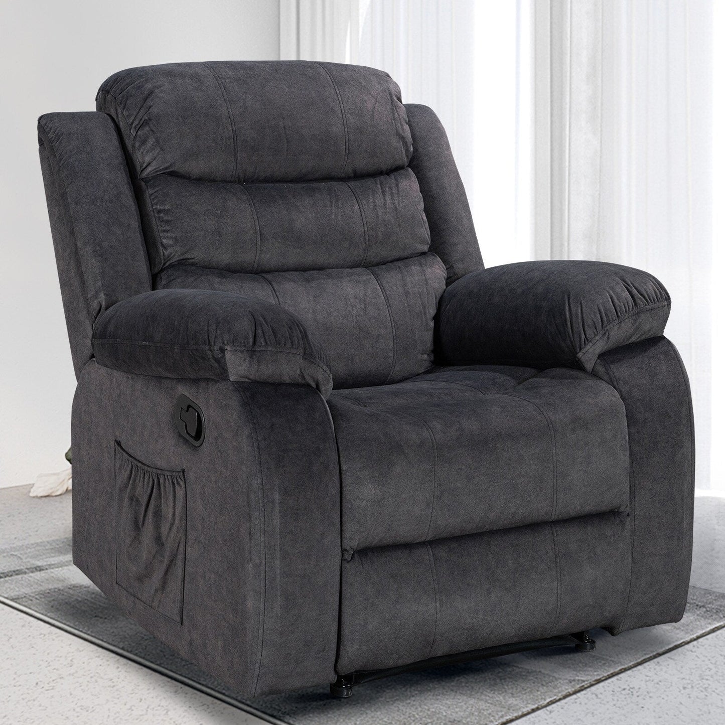 Fauteuil inclinable souple avec fonction massage et chauffage