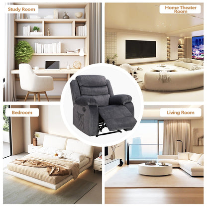 Fauteuil inclinable souple avec fonction massage et chauffage