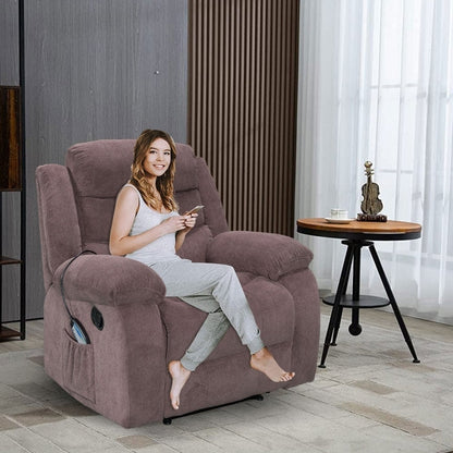 Fauteuil inclinable souple avec fonction massage et chauffage