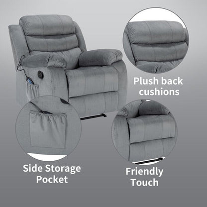 Fauteuil inclinable souple avec fonction massage et chauffage