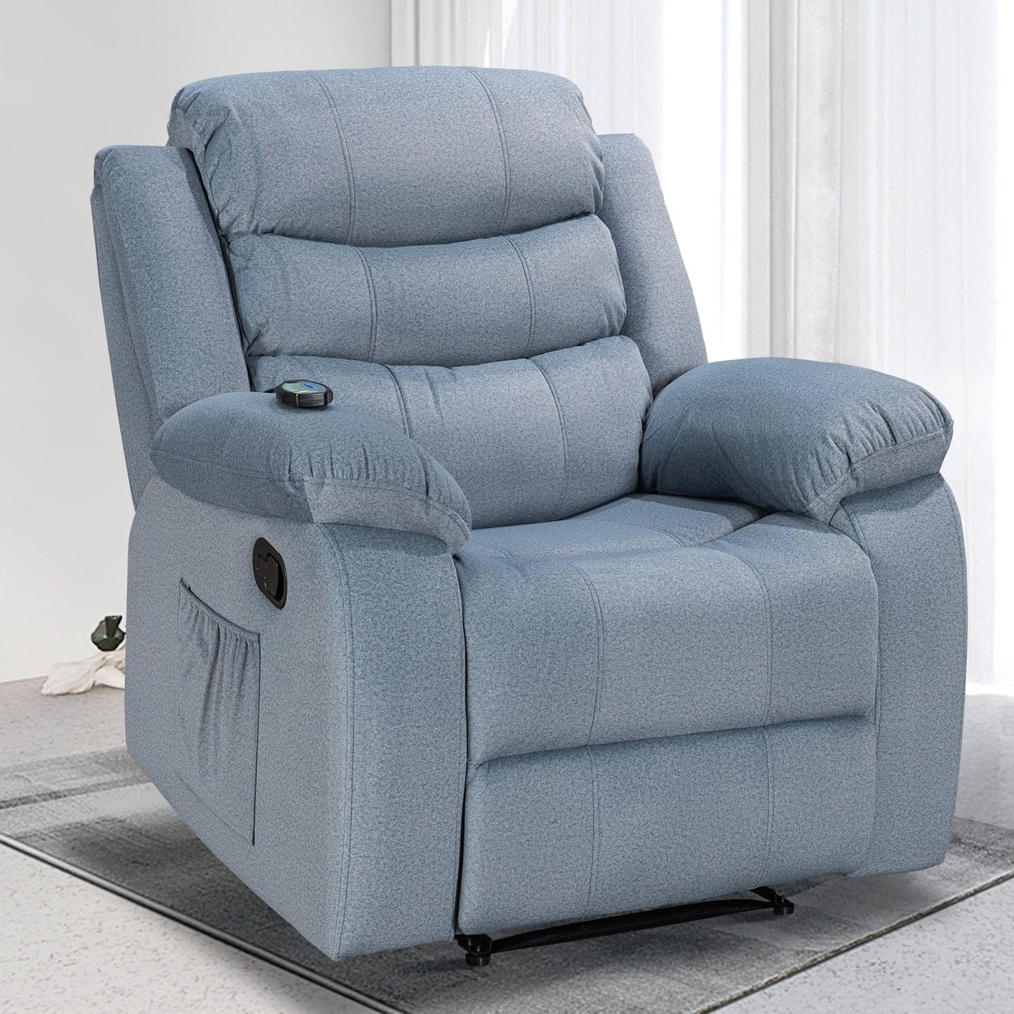 Fauteuil inclinable souple avec fonction massage et chauffage