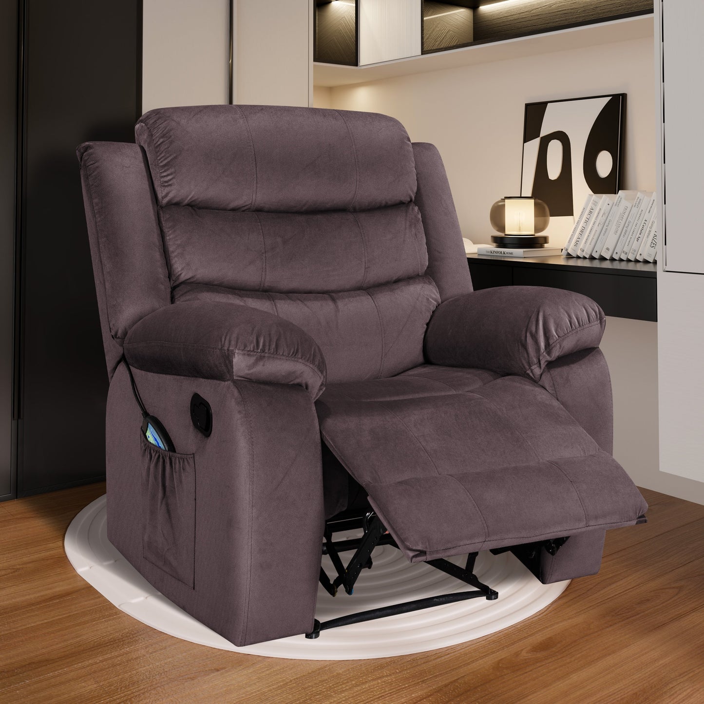 Fauteuil inclinable souple avec fonction massage et chauffage