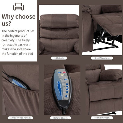 Fauteuil inclinable souple avec fonction massage et chauffage