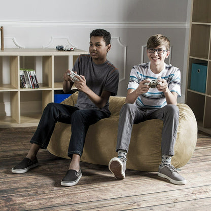 Pouf solide - 1,2 m - Beige camel