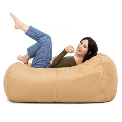Pouf solide - 1,2 m - Beige camel