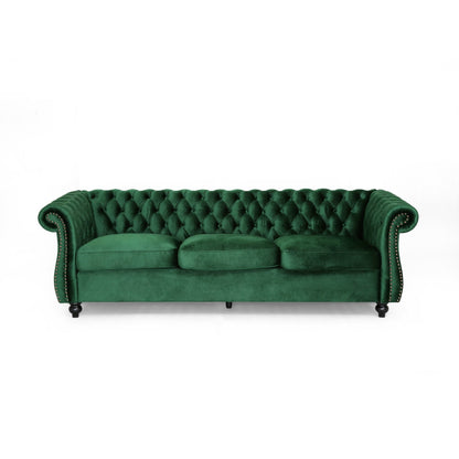 Canapé capitonné en velours Somerville Chesterfield par Christopher Knight Home