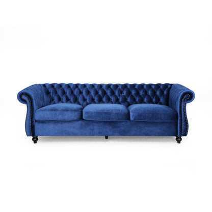 Canapé capitonné en velours Somerville Chesterfield par Christopher Knight Home