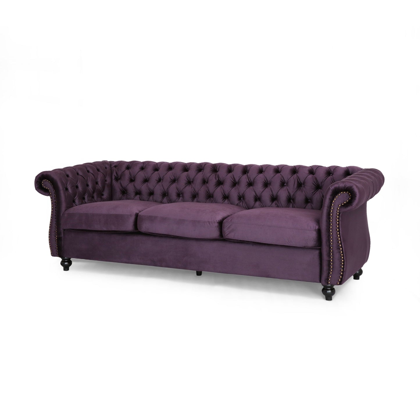 Canapé capitonné en velours Somerville Chesterfield par Christopher Knight Home