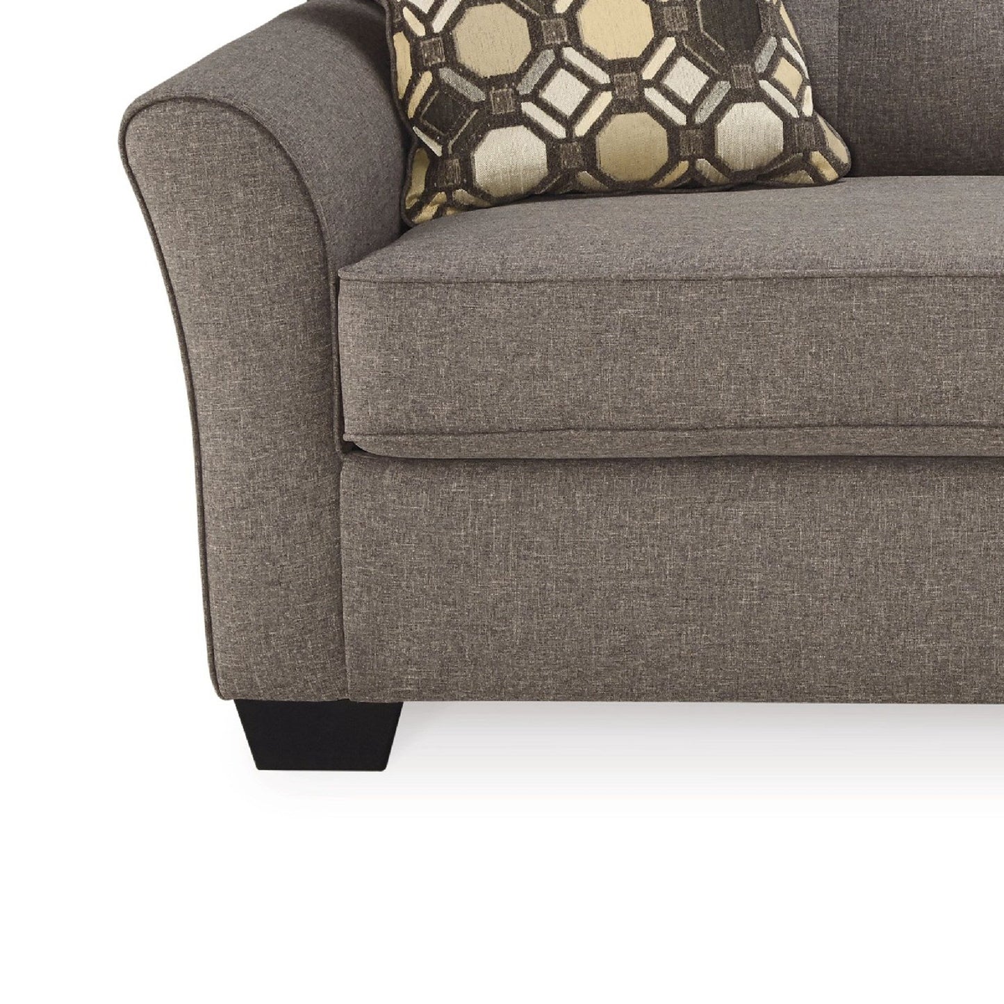 Canapé-lit double Sona, polyester gris ardoise, 2 oreillers, 200 cm