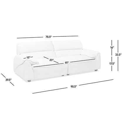 Canapé modulaire rembourré Sorrento 90,5 en chenille, 2 pièces