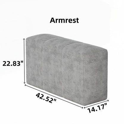 Canapé moelleux en tissu chenille scintillant avec 2 oreillers