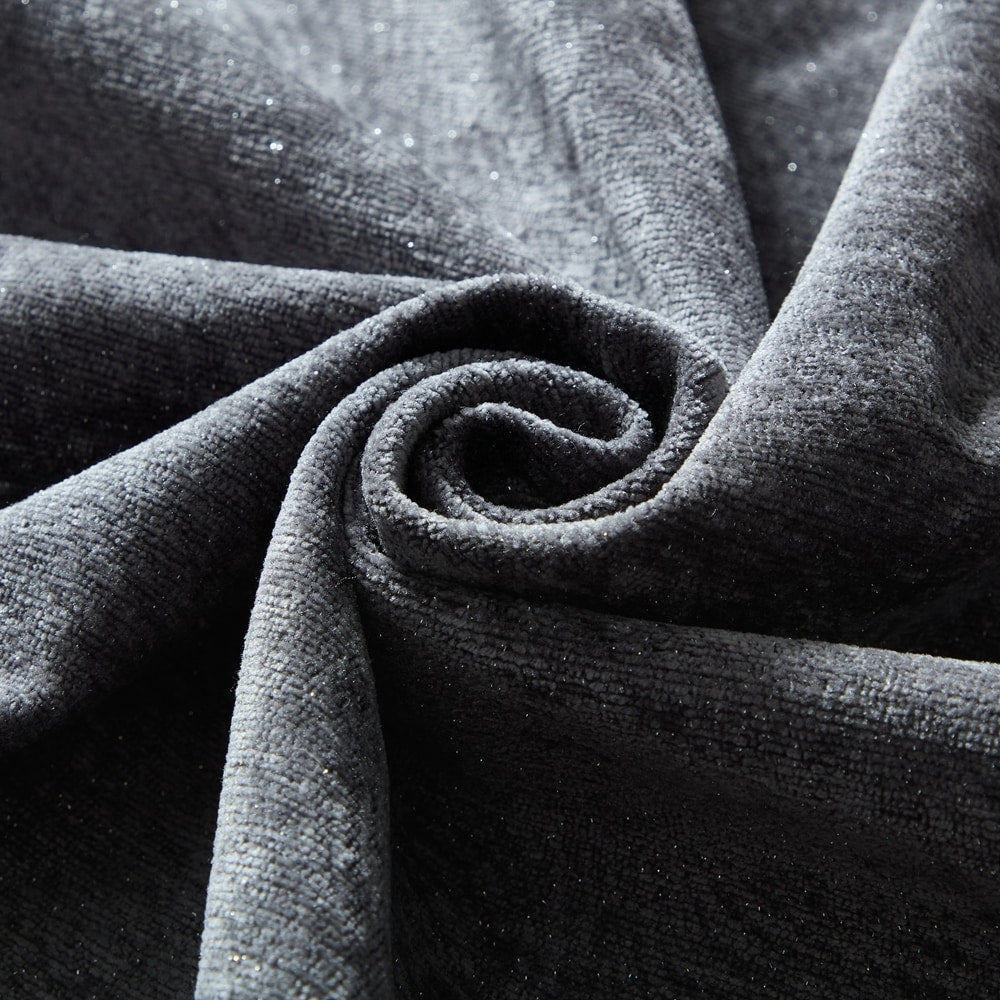 Canapé moelleux en tissu chenille scintillant avec 2 oreillers