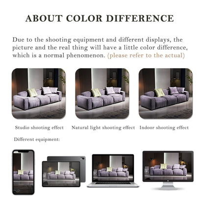 Canapé carré Masha en velours de 110 pouces, quatre places, pour le salon, canapé-lit