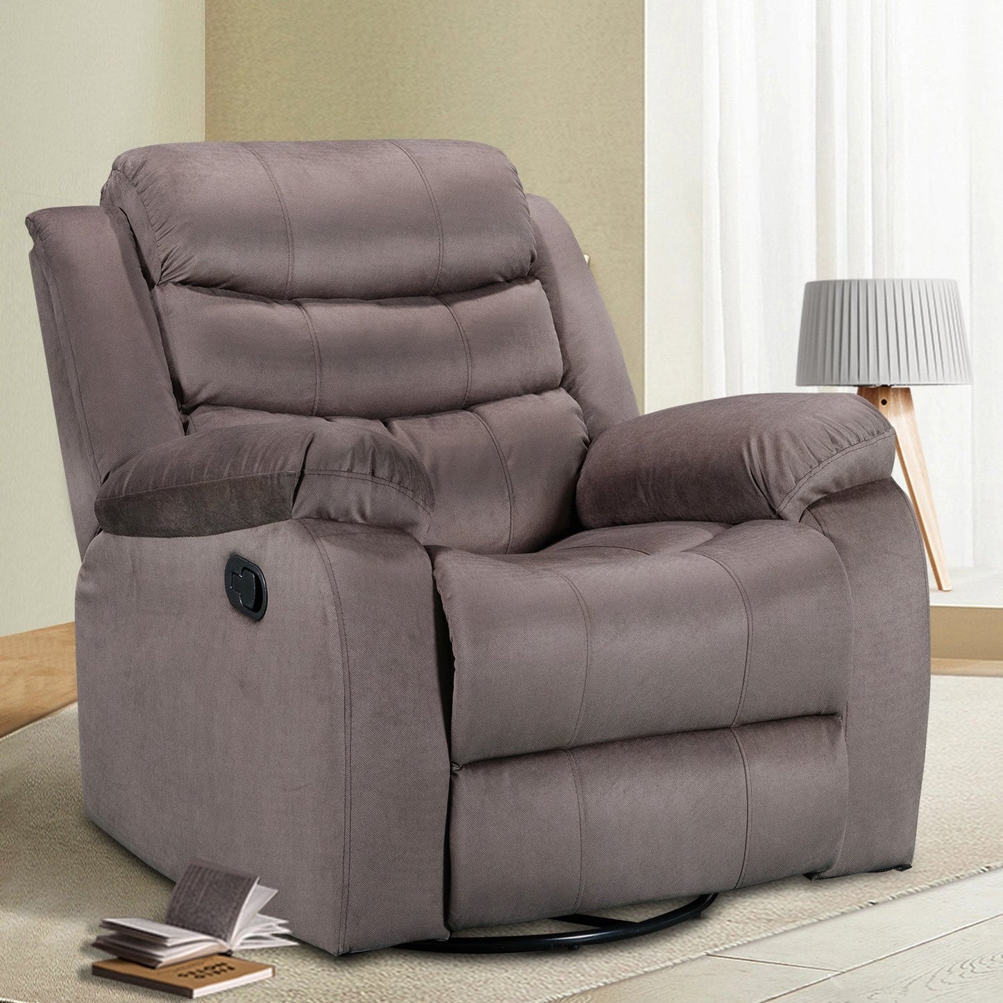 Fauteuil inclinable standard avec fonction bascule et pivot pour salon