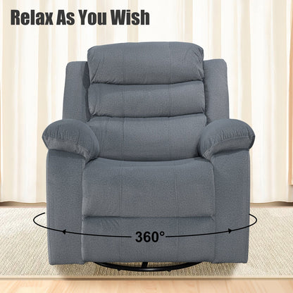 Fauteuil inclinable standard avec fonction bascule et pivot pour salon