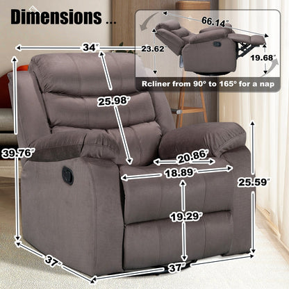 Fauteuil inclinable standard avec fonction bascule et pivot pour salon
