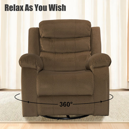 Fauteuil inclinable standard avec fonction bascule et pivot pour salon