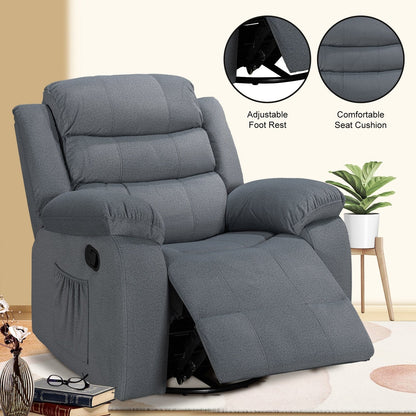 Fauteuil inclinable standard avec fonction bascule et pivot pour salon
