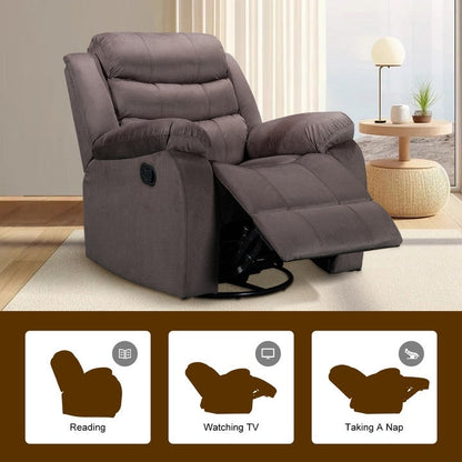 Fauteuil inclinable standard avec fonction bascule et pivot pour salon