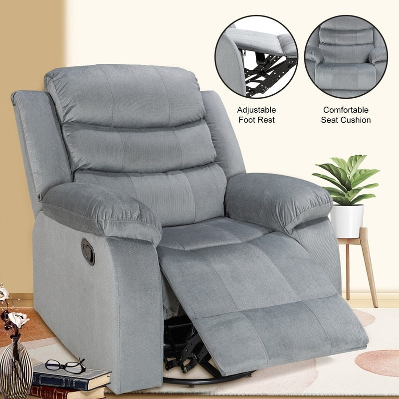 Fauteuil inclinable standard avec fonction bascule et pivot pour salon