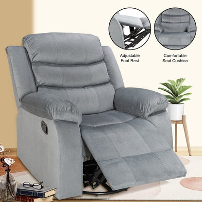 Fauteuil inclinable standard avec fonction bascule et pivot pour salon