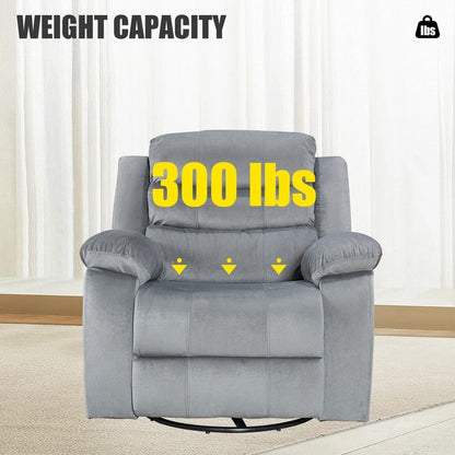 Fauteuil inclinable standard avec fonction bascule et pivot pour salon