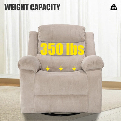 Fauteuil inclinable standard avec fonction bascule et pivot pour salon