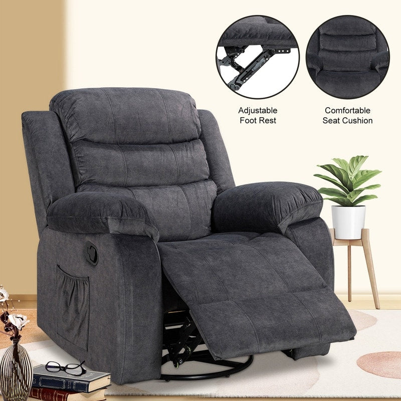 Fauteuil inclinable standard avec fonction bascule et pivot pour salon