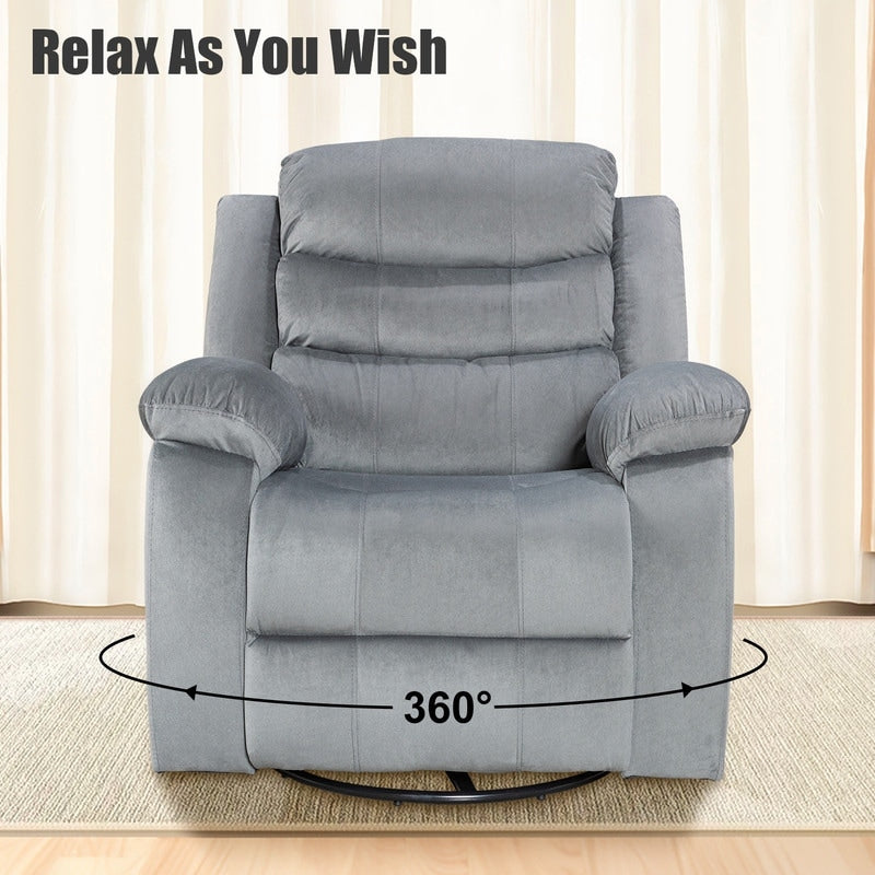 Fauteuil inclinable standard avec fonction bascule et pivot pour salon