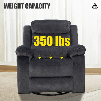 Fauteuil inclinable standard avec fonction bascule et pivot pour salon