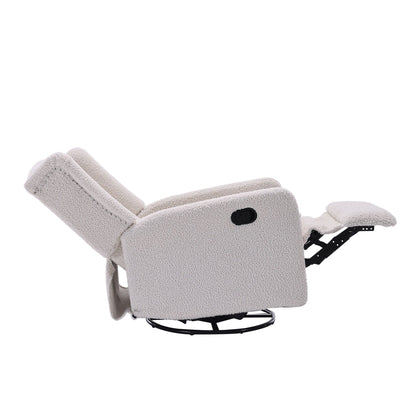 Fauteuil inclinable pivotant sans accoudoirs en tissu de taille standard avec rotation à 360°, fonction d'inclinaison et base coulissante