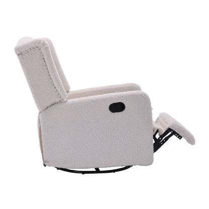 Fauteuil inclinable pivotant sans accoudoirs en tissu de taille standard avec rotation à 360°, fonction d'inclinaison et base coulissante