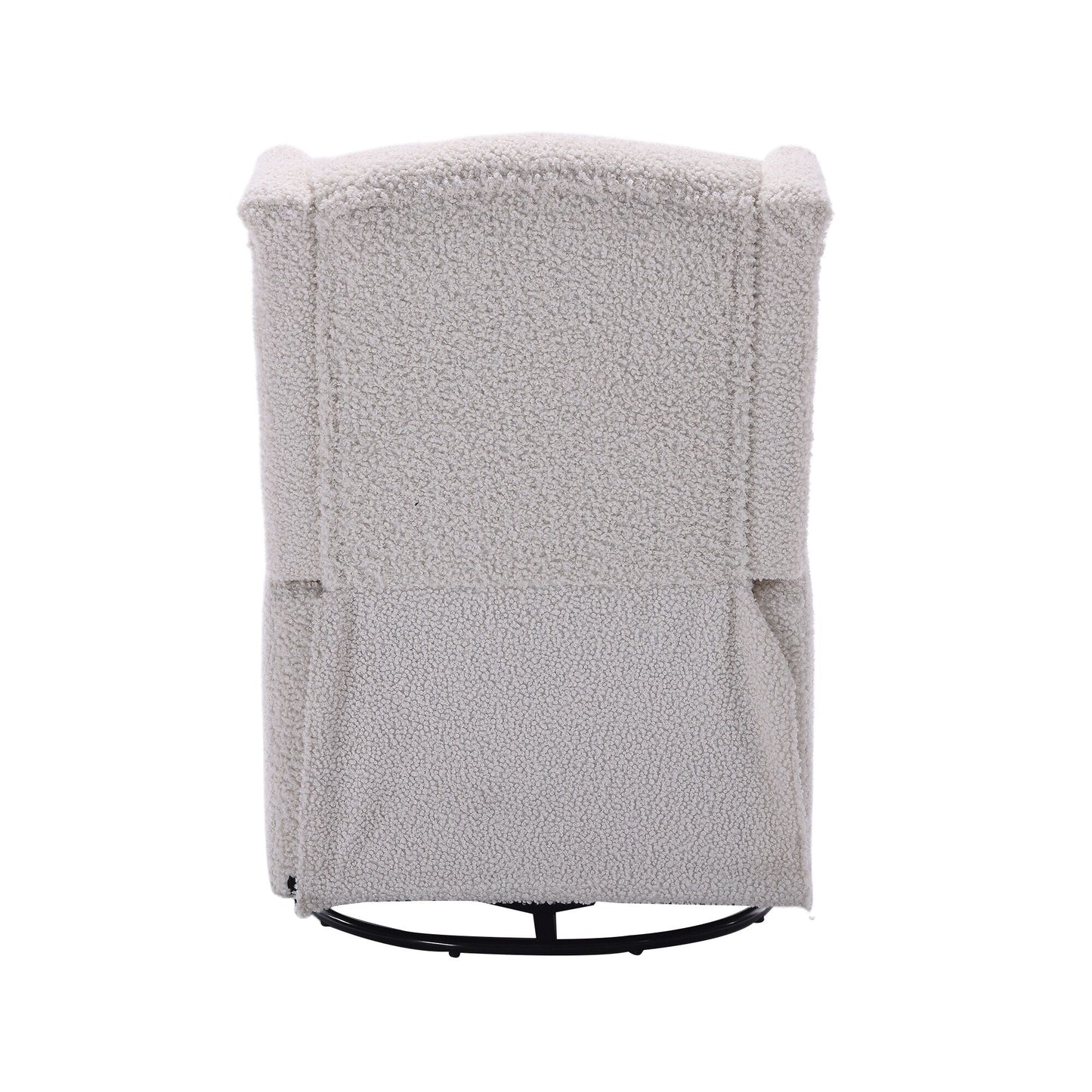 Fauteuil inclinable pivotant sans accoudoirs en tissu de taille standard avec rotation à 360°, fonction d'inclinaison et base coulissante