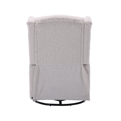 Fauteuil inclinable pivotant sans accoudoirs en tissu de taille standard avec rotation à 360°, fonction d'inclinaison et base coulissante