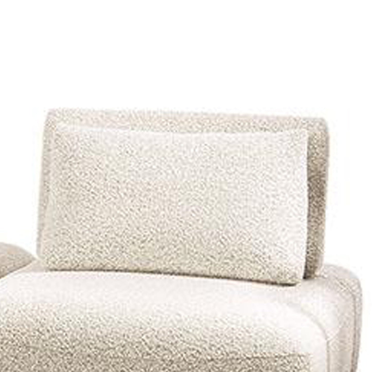 Canapé modulable 2 places Stavan, ottoman beige boucle, profondeur d'assise réglable