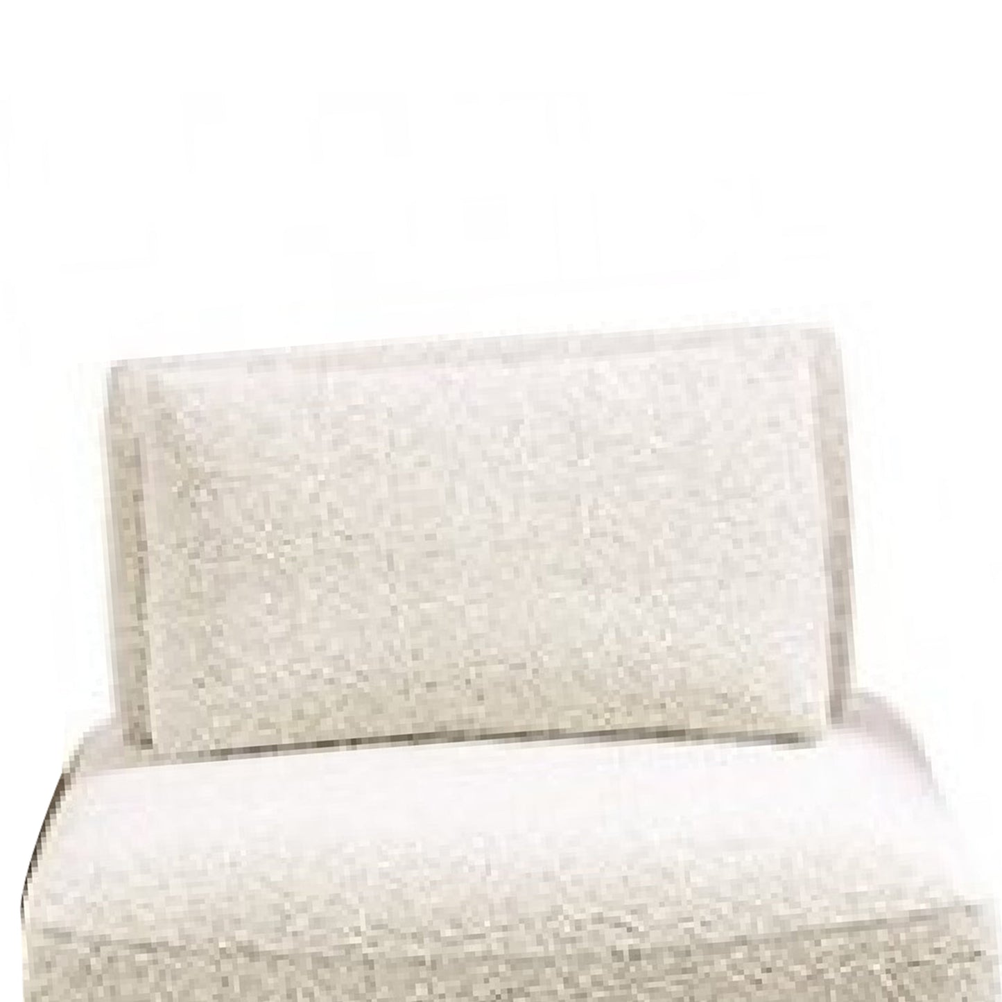 Canapé modulable incurvé 3 places Stavan, beige bouclé, profondeur d'assise réglable