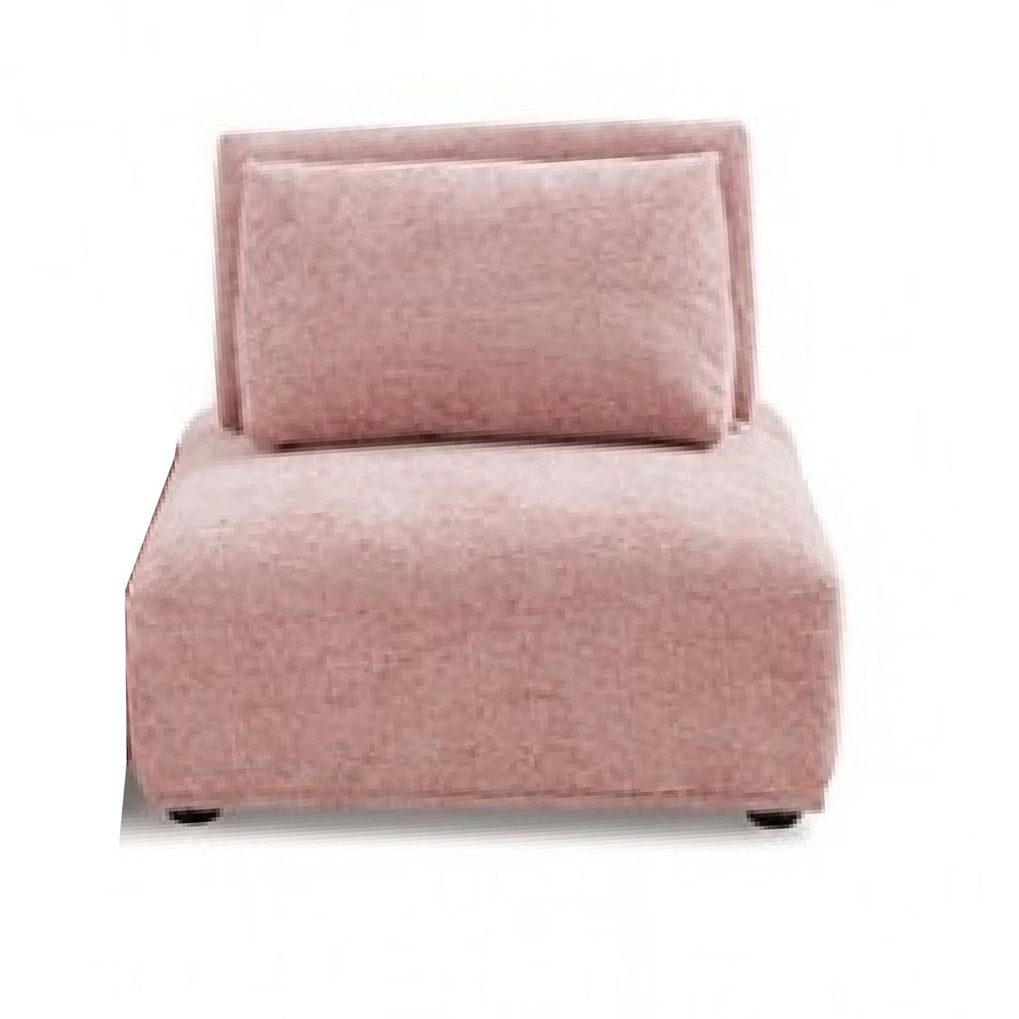Canapé modulable incurvé 3 places Stavan, assise réglable en profondeur Boucle rose