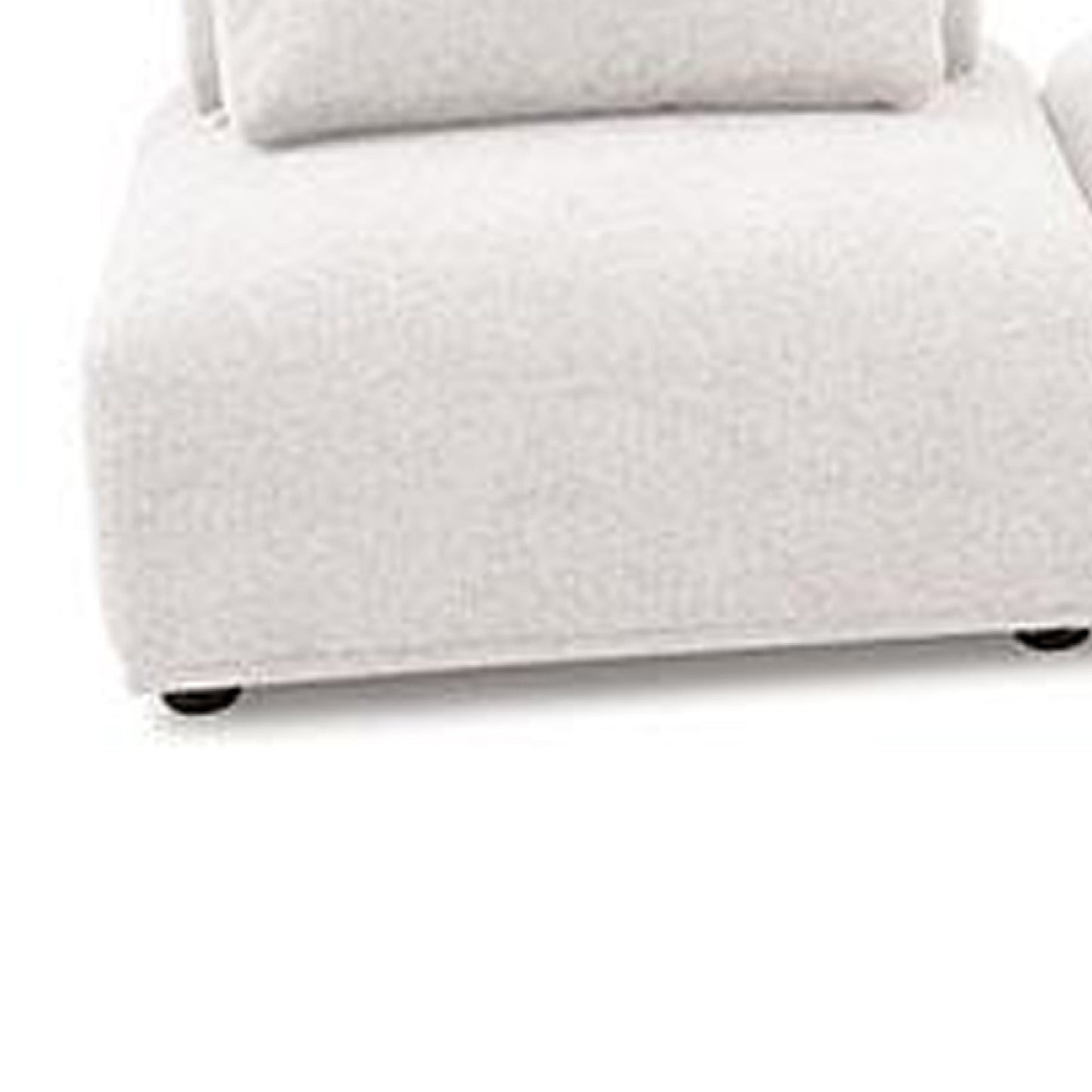 Canapé modulable incurvé 3 places Stavan, boucle blanche, dossiers réglables