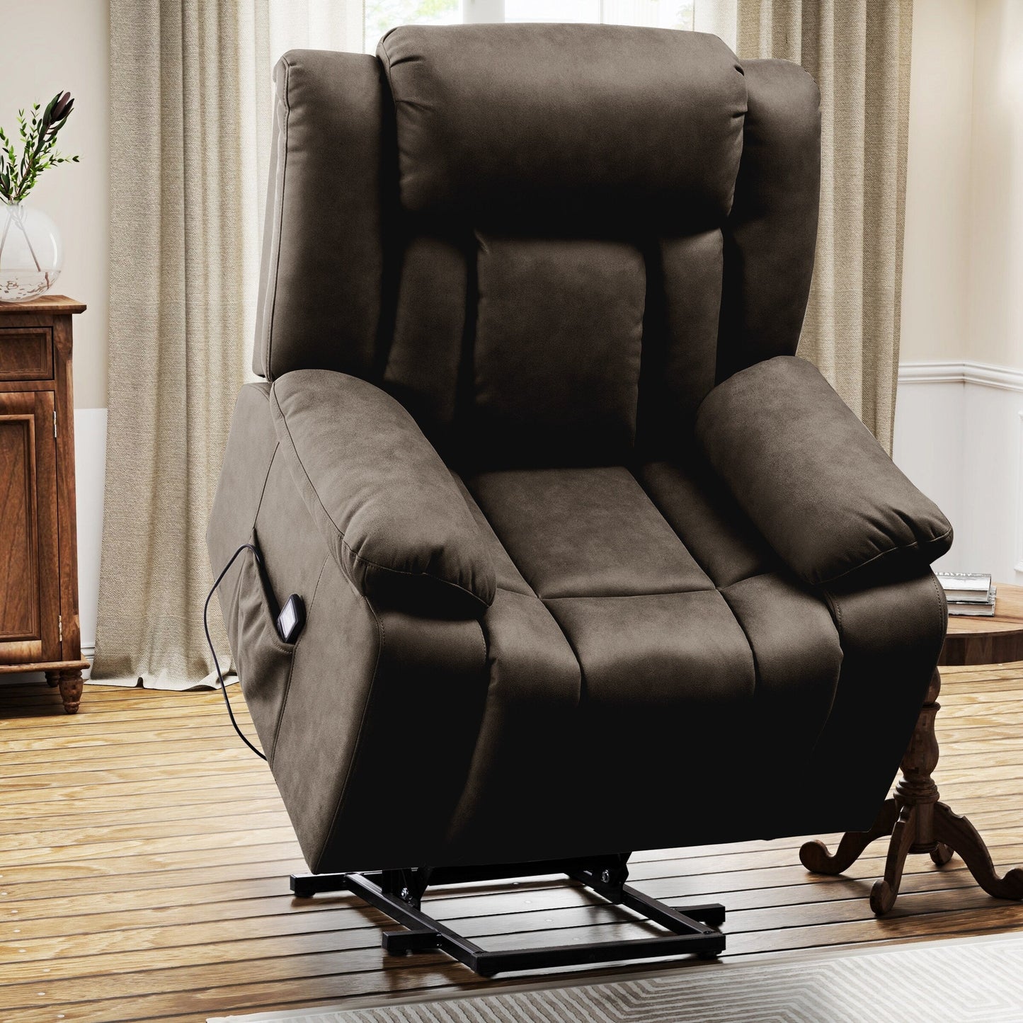Fauteuil inclinable chauffant et massant Halston Power Lift de Stearns &amp; Foster