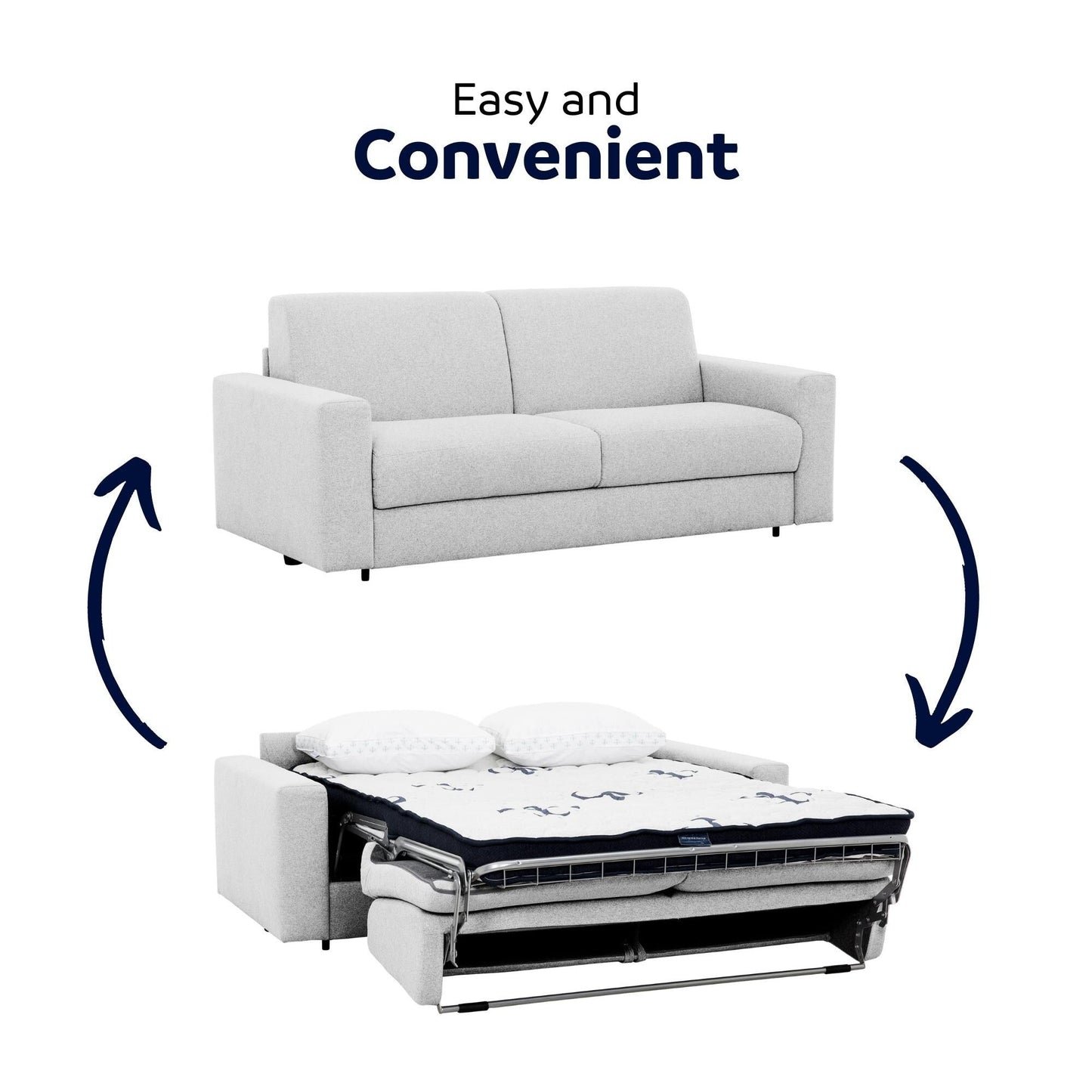 Canapé-lit double Stearns &amp; Foster® Giotto de 78 po avec matelas en mousse à mémoire de forme