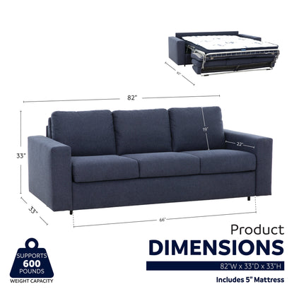 Canapé-lit queen Stearns &amp; Foster® Paolo de 82 po avec matelas en mousse à mémoire de forme de 5 po