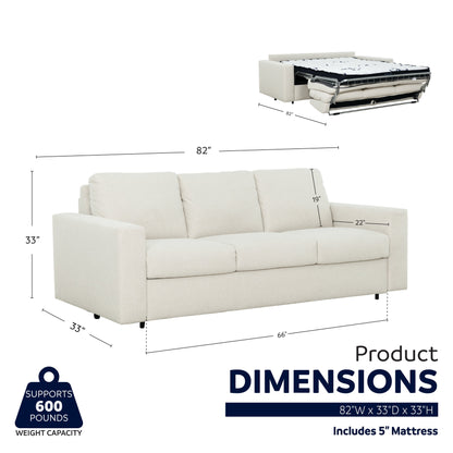 Canapé-lit queen Stearns &amp; Foster® Paolo de 82 po avec matelas en mousse à mémoire de forme de 5 po